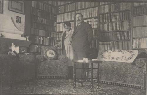 Martin & Giuseppina Ivanaj in their library Tirana 1935