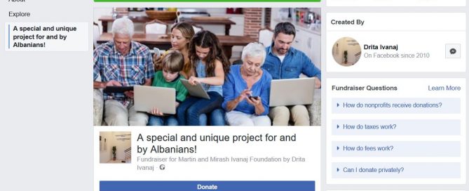 Facebook Fundraising page